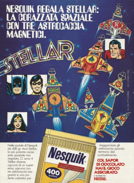 U0615 Nesquik Offers Stellar, Robin, Advertising Vintage 1982, 20 X 28 CM