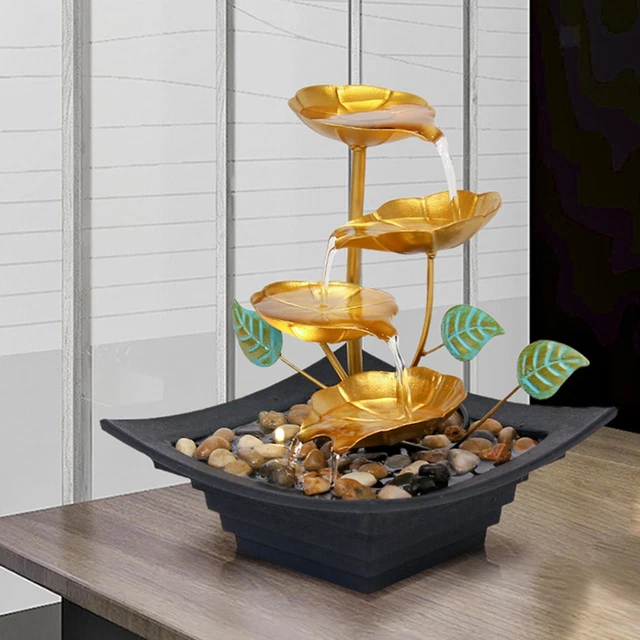 Fontaine Bureau Chambre Fontaine D'Eau De Table Cascade Avec Roches Et LED - Apaisante USB Ou Piles Fontaine Bureau Chambre Fontaine D'Eau De Table Cascade Avec Roches Et LED - Apaisante USB Ou Piles