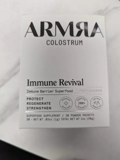 ARMRA Colostrum Immune Revival Superfood Grass-Fed Unflavored 30ct NEW EXP 2026