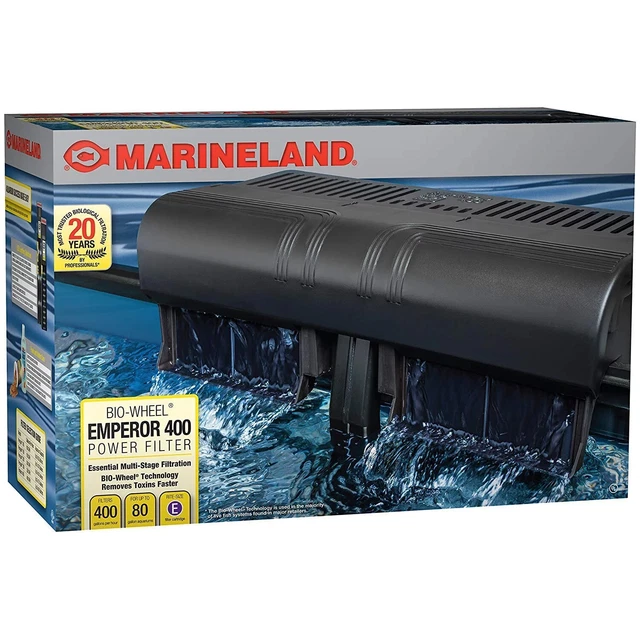 Aquarium Fish Tank Filter Marineland Emperor 400 Power 80 Gallons Bio Wheel New