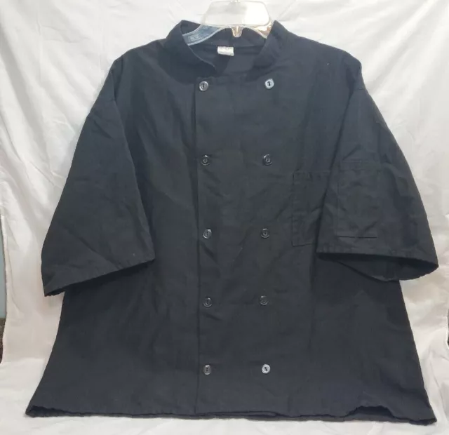 Chef Coat Dark Black 2XL Pre-owned but in good condition Unbranded