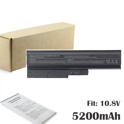 Batterie pour IBM Lenovo ThinkPad T61 T61p T60 R61 R61i R60 T500 W500 R500