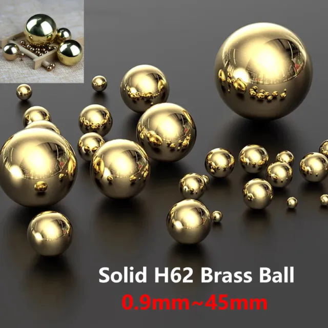 H62 Solid Copper Balls Pure Brass Precision Copper Beads Diameter 0.9mm-45mm