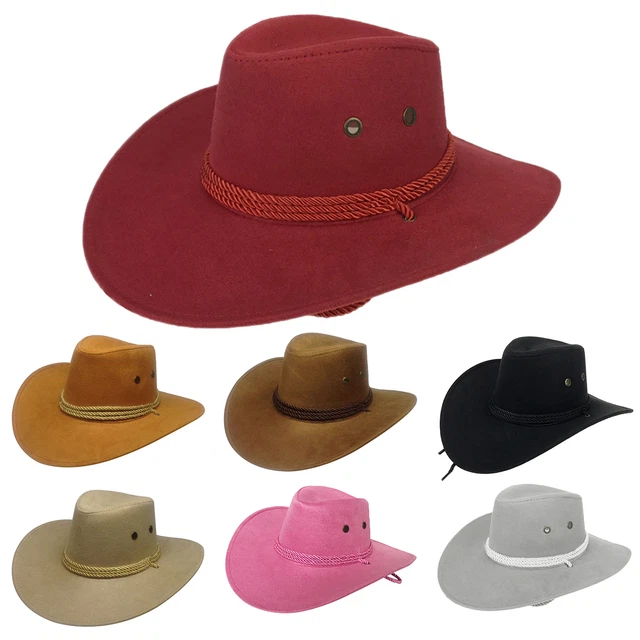 COWBOY HAT WESTERN Cowboy Hat for Men and Women Wide Brim Suede Cowboy