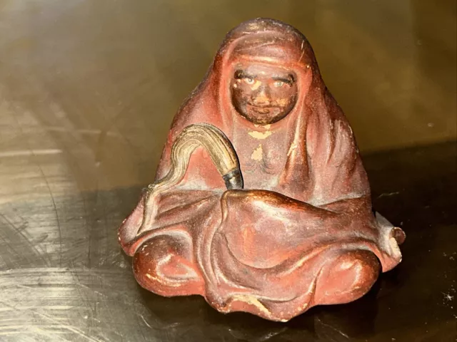 Vintage Hand Carved Wooden  Buddha/Monk  Figure Sculpture