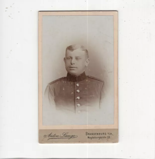 CDV Foto Soldat - Brandenburg um 1900