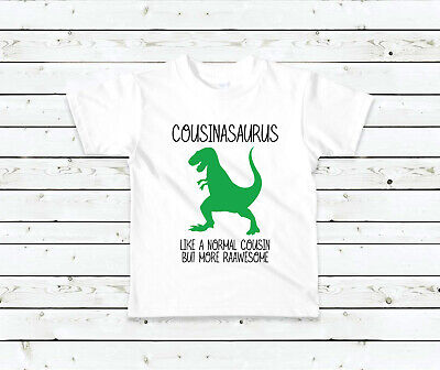 Cousin Dinosaur Tshirt Kids Cousinasaurus Sibling Children Toddler Gift Present