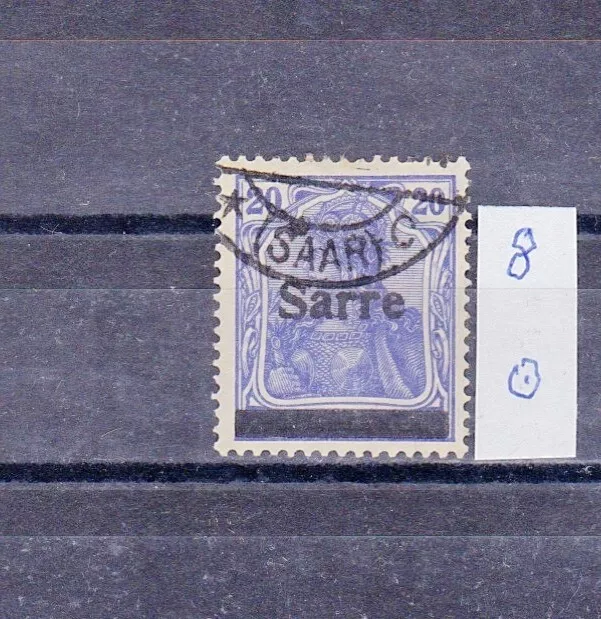saargebiet bis 1934: Mi. Nr. 8 gestempelt