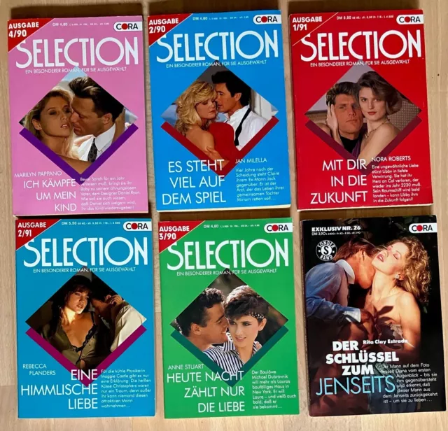 Konvolut 6 x " Selection " Cora - Verlag Liebes- und Schicksals - Romane 