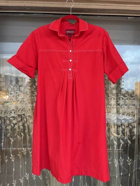 Vintage Chinese / Japanese/ Kimono Style Sassoon Dress Red Size 10/11 ( M)