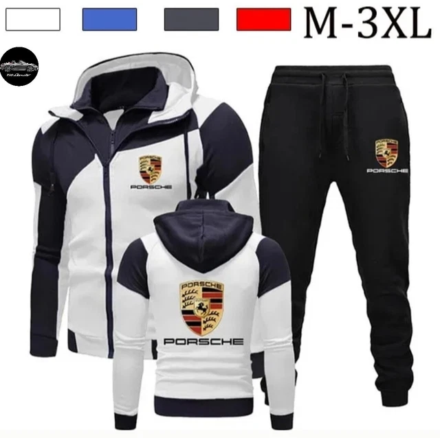 Porsche tuta sportiva uomo TG M felpa cappuccio tuta 2 pz pantalone auto sport