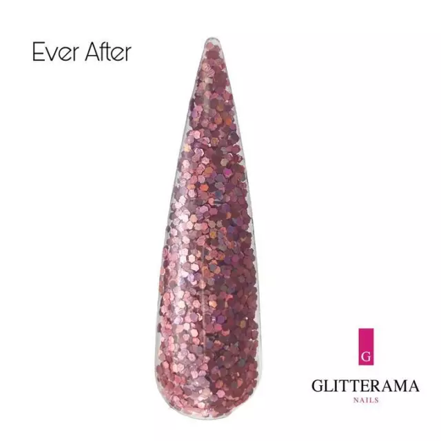 EVER AFTER Glitter Acrylic Powder Glitterama Chunky Rose Gold shimmer shiny vibe