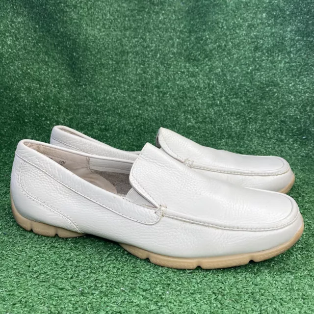 STACY ADAMS EUC Cream Leather Driving Loafers Casual Slip-On Shoes-Sz ...
