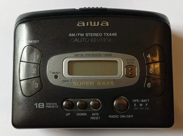 AIWA SUPER BASS PS171 Walkman Stereo Cassette Player Vintage defekt für