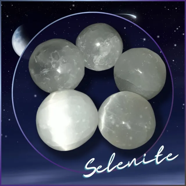 Extra Large, XL Selenite Tumble Stone, min. 28g, 30 mm +, Crystal Healing