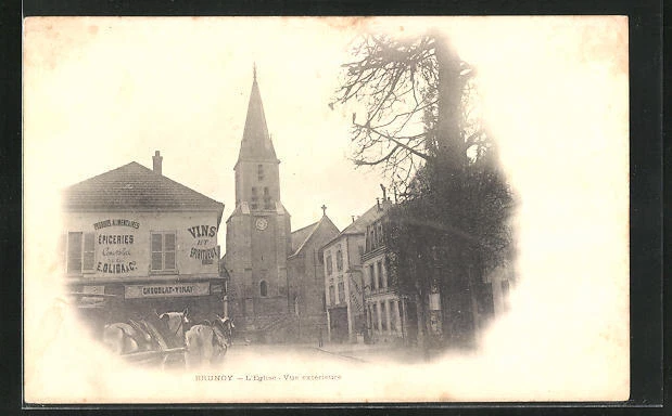 CPA Brunoy S. et O., L´Eglise, Vue exterieure