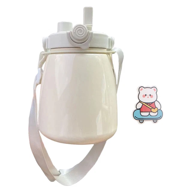 Vaso térmico acero inoxidable botella de agua aislada blanca