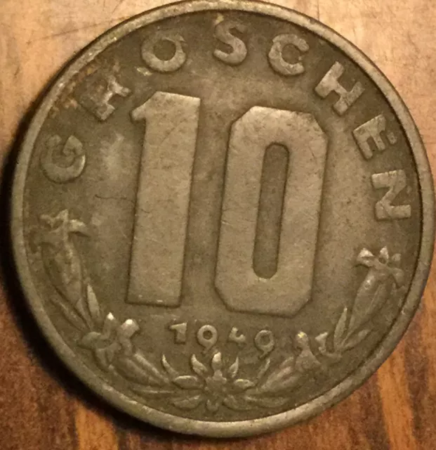 1949 Austria 10 Groschen Coin