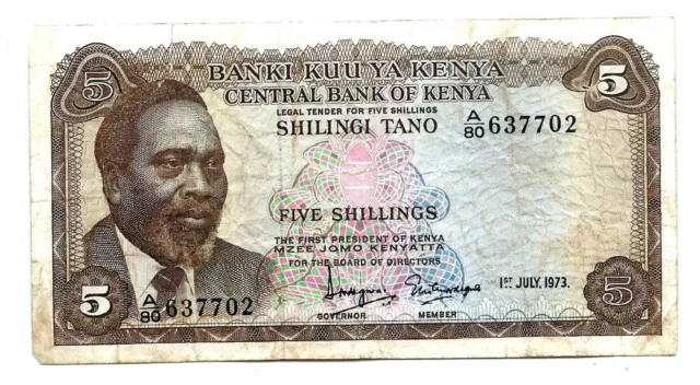 Kenya (P6d) 5 Shillings 1973