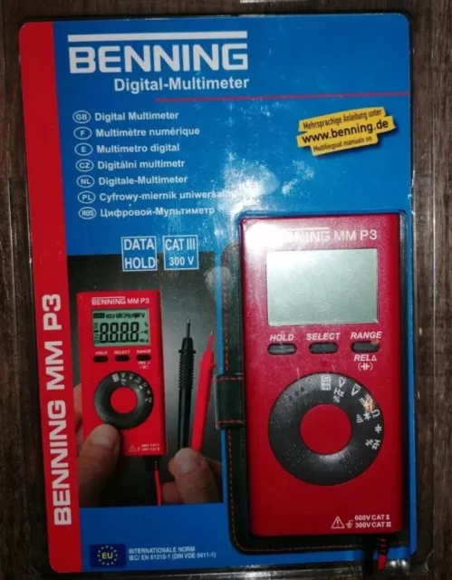 Benning Digital Multimeter MM P3 + Cutter Messer von Format--Neu!!!