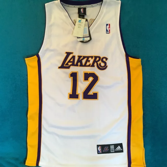 Men's Adidas NBA Authentic Lakers Jersey # 12 Shannon Brown L