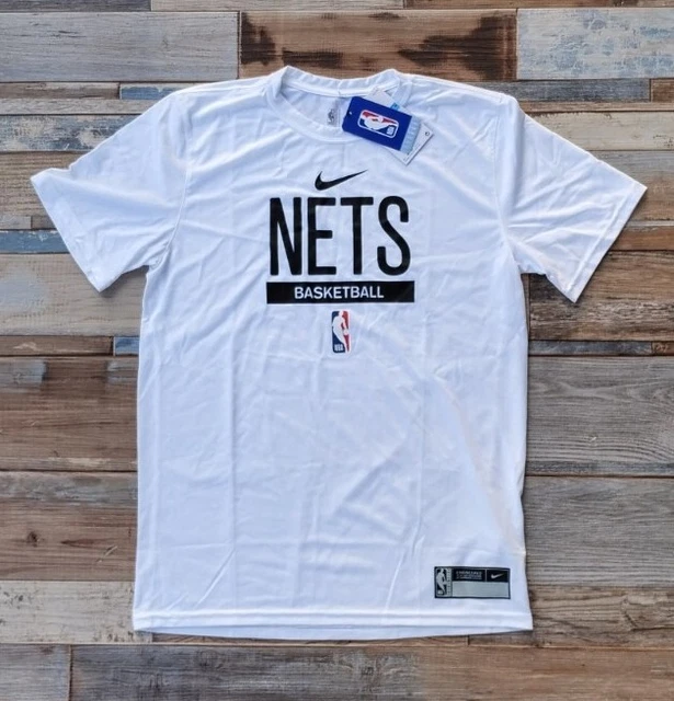 Nike Dri-Fit NBA Brooklyn Nets Court Practice T-Shirt Mens Size Medium White Top Nike Dri-Fit NBA Brooklyn Nets Court Practice T-Shirt Mens Size Medium White Top