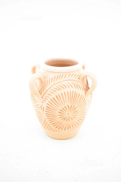 Vase IN Last Light Beige With 4 Handles 18 CM