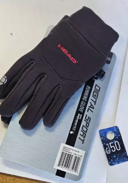 Head Men's Digital Running Glove Black XL NWT