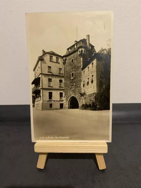 Vintage Postkarte Linz am Rhein, Rheintor, Hotel Kölner Hof, ca. 1923-1939