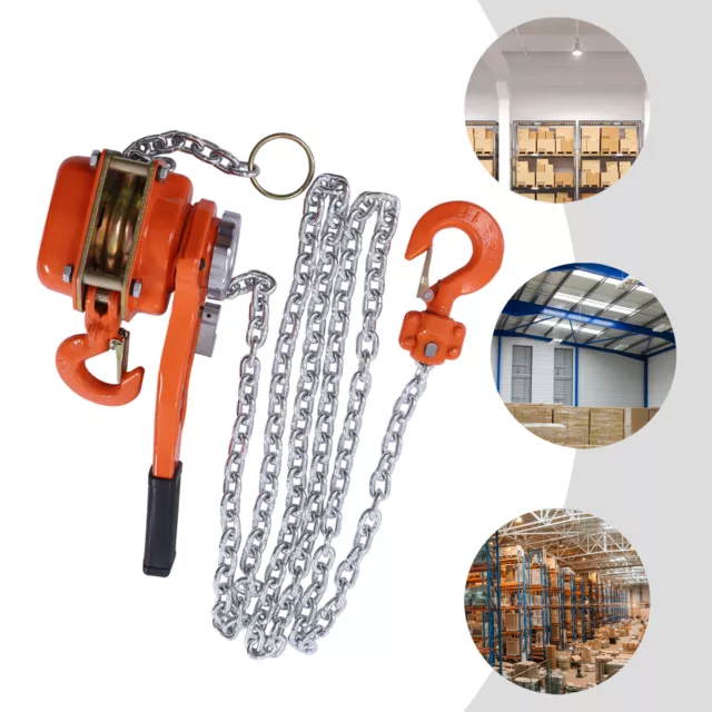 3/4 Ton Chain Hoist Ratchet Lever Block 3m Chain Come Along Lift Puller 1650LB