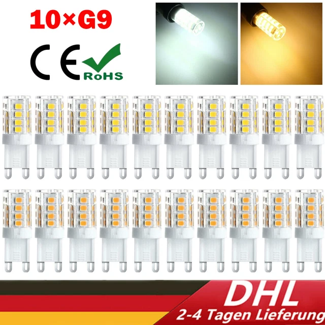 10x G9 LED Birne 5W 2835 SMD führte Warmweiß/Kaltweiß Energiesparlampen 220V DE