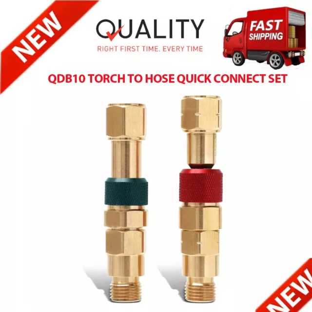 QDB10 Torch to Hose Quick Connect Set Quick Connect/Disconnect Device Brass