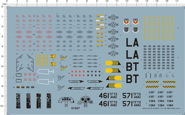 1/72 USAF US NAVY AirForce F-15E strike eagle Fighter Model Water Slide Decal