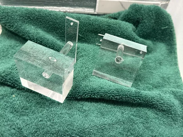 Set Of 2 CRYSTAL Towel Hook Robe Hanger Clothes Holder Wall Mounted Bathroom