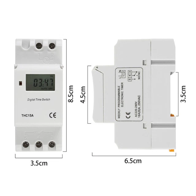 Interruttore Timer A 6 Fili Per Lavatrice Semiautomatica A Doppio Cilindro - Ricambio Riparazione - 4