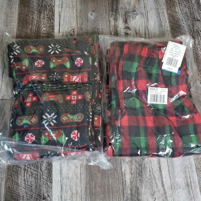 NWT Boy's Pajama Pants Set. Cuddl Duds. Christmas Jammies. Size 6-7 Small. Plaid