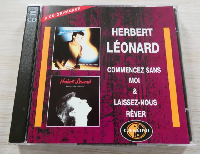 2 Cd Album Commencez Sans Moi & Laissez Nous Rever Herbert Leonard 20 Titres