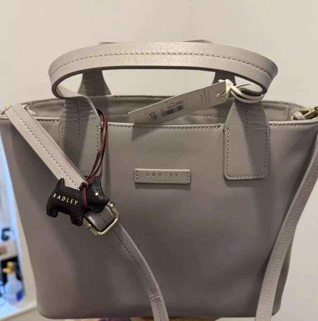 RADLEY FARNINGHAM CROSS Body Bag Shoulder Bag or Grab Bag Grey Leather BNWT 75.00 PicClick UK