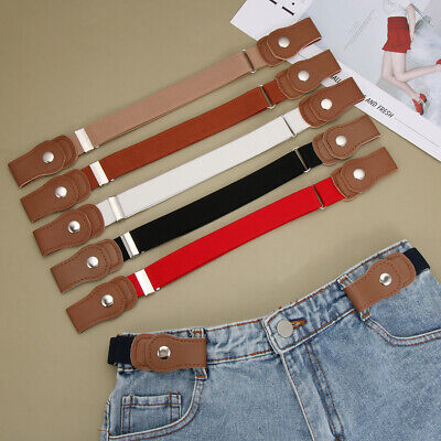 Adjustable Boys and Girls Stretch Canvas Buckle-Free Belt Kids belts Waist Belt