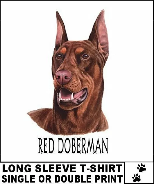 Beautiful Champion Classic Red Doberman K9 Dog Breed Long Sleeve T-Shirt Ab716