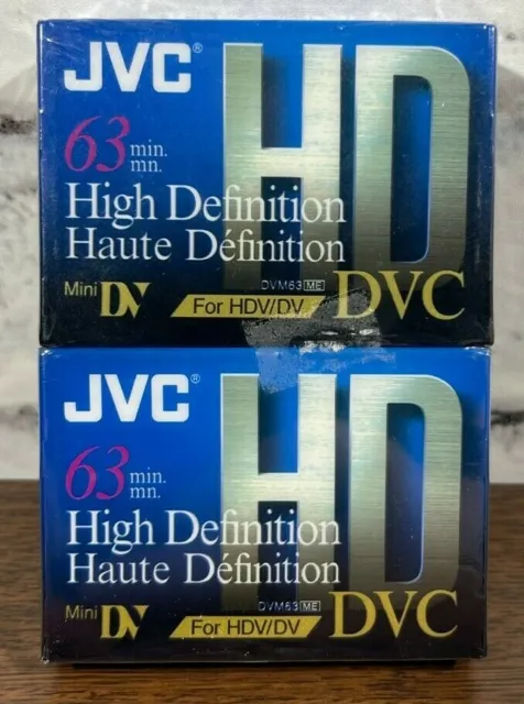 Casete de Video Digital JVC Mini DV M-DV63HDE - Nuevo Sellado Paquete de 2