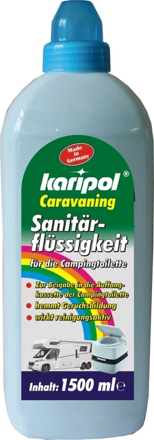 3x Karipol Caravan Camping Toilette Sanitärflüssigkeit 1,5 l