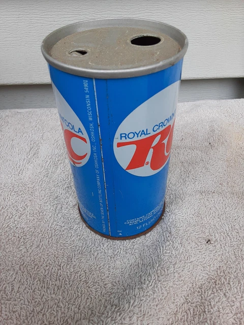 Rc Cola Push First  Straight Steel Soda Can Cans Empty Gar