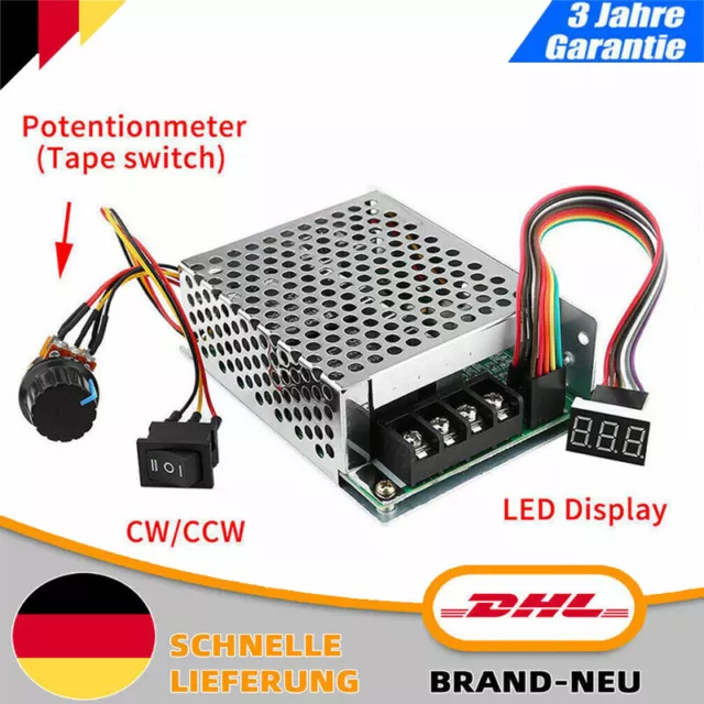 DC 10-55V Motor Drehzahlregler Reversible Schalter 12V 24V 36V 60A PWM CW / CCW