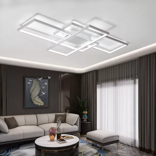LED Deckenlampe Moderne Deckenleuchte Schlafzimmer Wohnzimmer Dimmbar 90*50cm