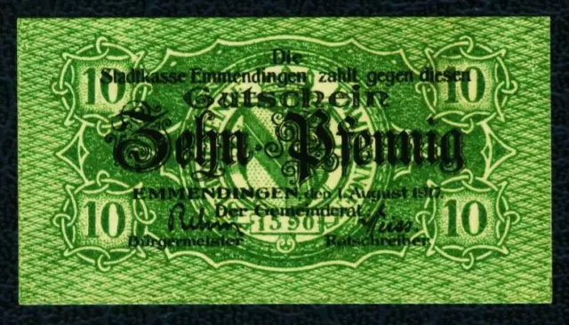 Emmendingen. 10 Pfennig 1.8.1917 mit Wz.