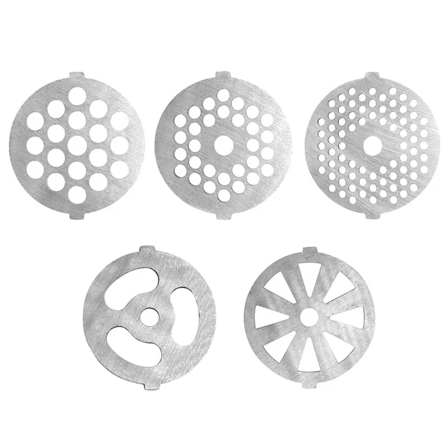 5 ud. placas de picadora de carne de acero inoxidable rebanadas para alimentos Chopper e Y8Y3