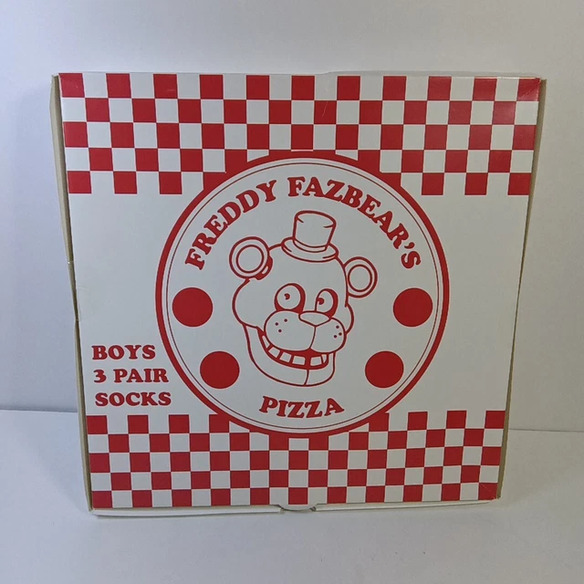 NEW FIVE NIGHTS At Freddys Freddy Fazbear Pizza Box Boys Socks Gift Set ...