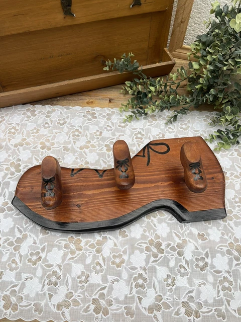 ANCIEN PORTE MANTEAU Chapeau Accordeon En Bois EUR 35,00 - FR