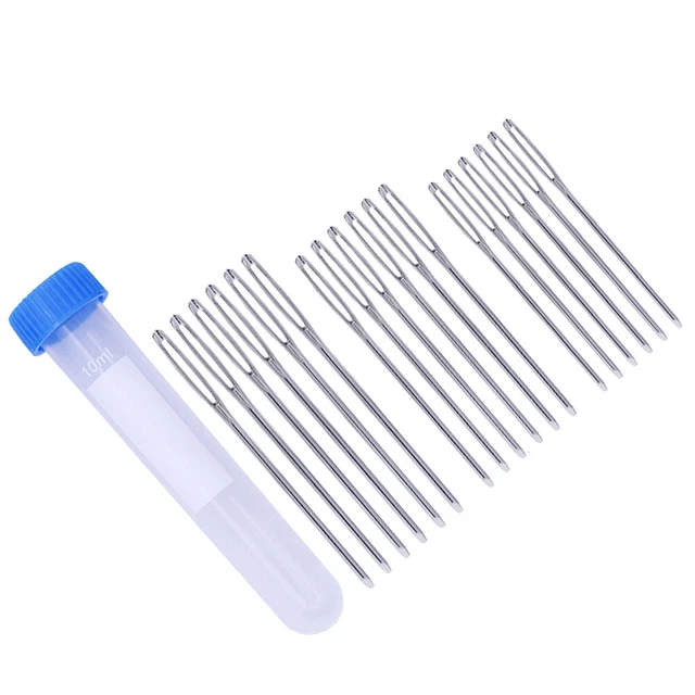 18pcs Blunt Aiguilles pour Tricoter Perles Aiguille Blunt Aiguille À Coudre